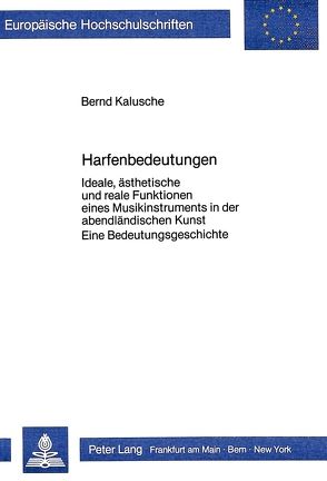 Harfenbedeutungen von Kalusche,  Bernd