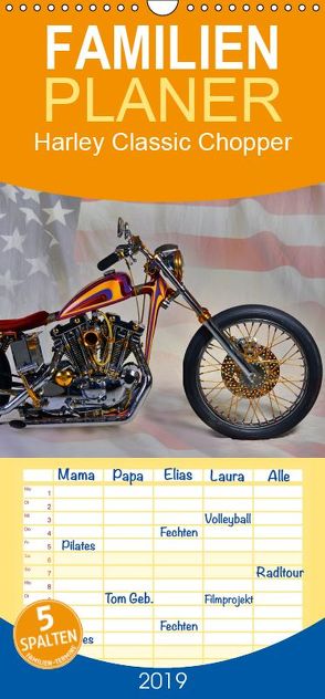 Harley Classic Chopper – Familienplaner hoch (Wandkalender 2019 , 21 cm x 45 cm, hoch) von Laue,  Ingo