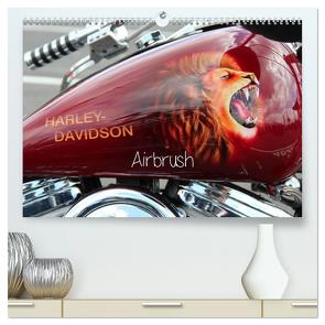 Harley Davidson – Airbrush (hochwertiger Premium Wandkalender 2024 DIN A2 quer), Kunstdruck in Hochglanz von Brix - Studio Brix,  Matthias