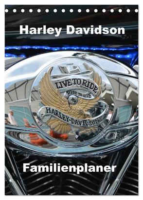 Harley Davidson Familienplaner (Tischkalender 2024 DIN A5 hoch), CALVENDO Monatskalender von Bartruff,  Thomas