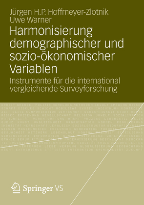 Harmonisierung demographischer und sozio-ökonomischer Variablen von Hoffmeyer-Zlotnik,  Jürgen H.P., Warner,  Uwe