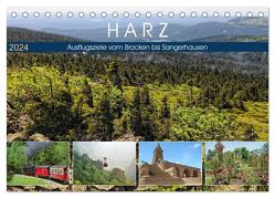 Harz – Ausflugsziele vom Brocken bis Sangerhausen (Tischkalender 2024 DIN A5 quer), CALVENDO Monatskalender von Frost,  Anja