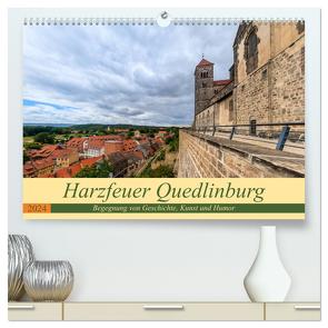 Harzfeuer Quedlinburg (hochwertiger Premium Wandkalender 2024 DIN A2 quer), Kunstdruck in Hochglanz von Fotografie,  ReDi