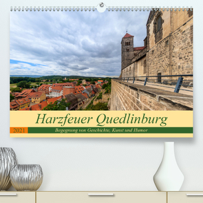 Harzfeuer Quedlinburg (Premium, hochwertiger DIN A2 Wandkalender 2021, Kunstdruck in Hochglanz) von Fotografie,  ReDi