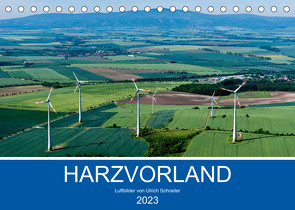 Harzvorland Luftbilder 2023 (Tischkalender 2023 DIN A5 quer) von Schrader,  Ulrich