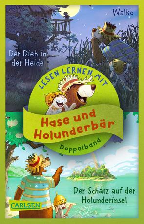 Doppelband zum Lesenlernen – Hase und Holunderbär: Der Schatz auf der Holunderinsel / Der Dieb in der Heide von Walko