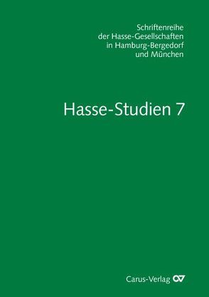 Hasse-Studien 7 von Hochstein,  Wolfgang, Wiesend,  Reinhard