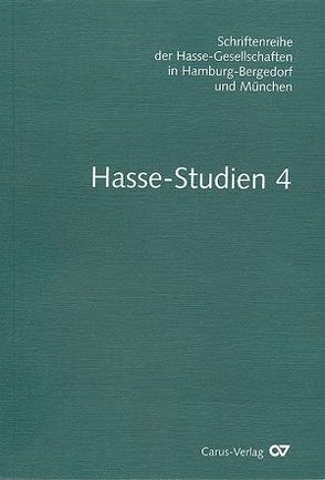 Hasse-Studien / Hasse-Studien 4 von Hochstein,  Wolfgang, Wiesend,  Reinhard