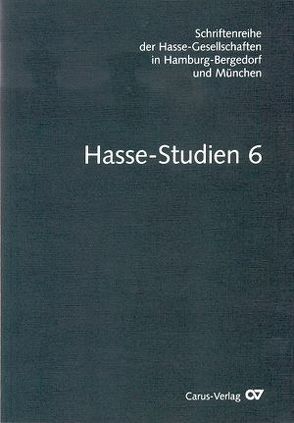 Hasse-Studien / Hasse-Studien 6 von Hochstein,  Wolfgang, Wiesend,  Reinhard