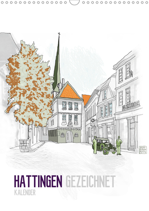 HATTINGEN GEZEICHNET (Wandkalender 2020 DIN A3 hoch) von N.,  N.