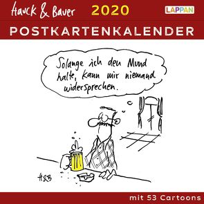Hauck & Bauer Postkartenkalender 2020: Cartoons zum Aufstellen und Verschicken von Hauck & Bauer