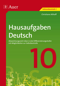 Hausaufgaben Deutsch Klasse 10 von Althoff,  Christiane