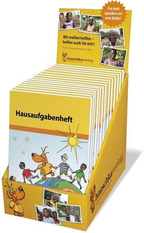 Hausaufgabenheft Theken-Display mit 24 Exemplaren von Hauschka Verlag