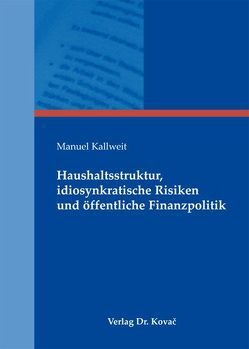 Haushaltsstruktur, idiosynkratische Risiken und öffentliche Finanzpolitik von Kallweit,  Manuel