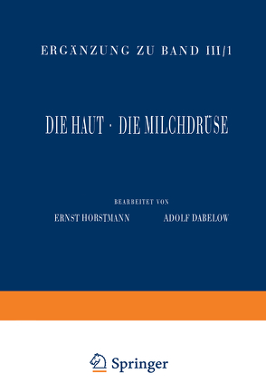 Haut und Sinnesorgane von Dabelow,  Adolf, Horstmann,  Ernst