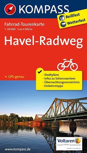 Fahrrad-Tourenkarte Havel-Radweg von KOMPASS-Karten GmbH