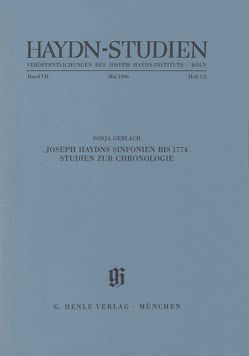 Haydn-Studien. Veröffentlichungen des Joseph Haydn-Instituts Köln. Band VII, Heft 1/2, Mai 1996 von Gerlach,  Sonja