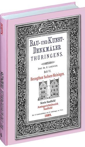 [HEFT 6] Bau- und Kunstdenkmäler Thüringens. Kreis Saalfeld – Amtsgerichtsbezirk SAALFELD 1889. von Lehfeldt,  Paul