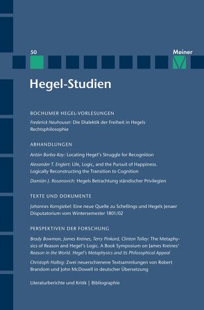 Hegel-Studien Band 50 von Quante,  Michael, Sandkaulen,  Birgit