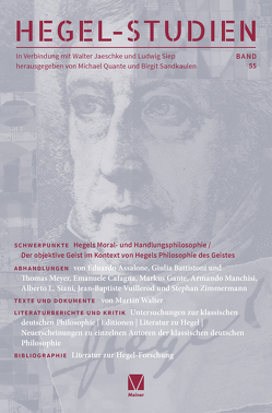 Hegel-Studien Band 55 von Quante,  Michael, Sandkaulen,  Birgit
