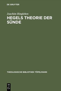 Hegels Theorie der Sünde von Ringleben,  Joachim