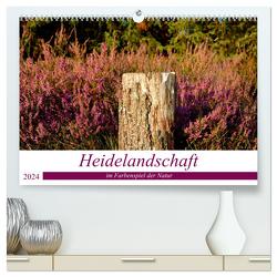 Heidelandschaft im Farbenspiel der Natur (hochwertiger Premium Wandkalender 2024 DIN A2 quer), Kunstdruck in Hochglanz von Giesecke,  Petra