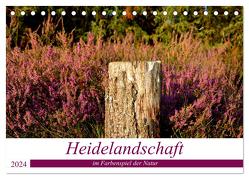 Heidelandschaft im Farbenspiel der Natur (Tischkalender 2024 DIN A5 quer), CALVENDO Monatskalender von Giesecke,  Petra