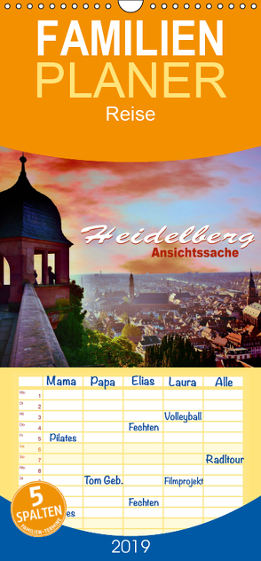 Heidelberg – Ansichtssache – Familienplaner hoch (Wandkalender 2019 , 21 cm x 45 cm, hoch) von Bartruff,  Thomas