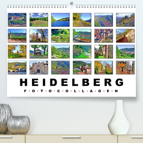 Heidelberg Fotocollagen (Premium, hochwertiger DIN A2 Wandkalender 2023, Kunstdruck in Hochglanz) von Liepke,  Claus