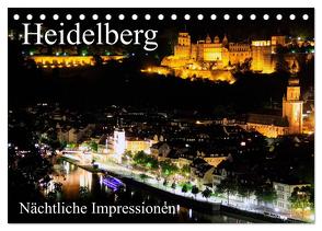 Heidelberg – Nächtliche Impressionen (Tischkalender 2024 DIN A5 quer), CALVENDO Monatskalender von Serce,  Mert