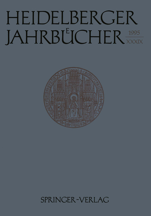 Heidelberger Jahrbücher von Wiehl,  Reiner