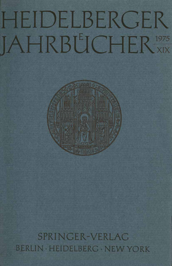 Heidelberger Jahrbücher von Schipperges,  H.