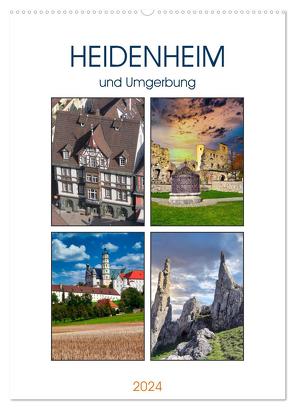 Heidenheim und Umgebung (Wandkalender 2024 DIN A2 hoch), CALVENDO Monatskalender von Huschka,  Klaus-Peter