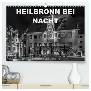 Heilbronn bei Nacht (hochwertiger Premium Wandkalender 2024 DIN A2 quer), Kunstdruck in Hochglanz von Utz,  Colin