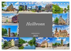 Heilbronn Impressionen (Tischkalender 2024 DIN A5 quer), CALVENDO Monatskalender von Meutzner,  Dirk