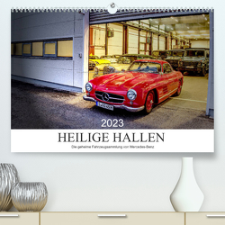 Heilige Hallen 2023 – Die geheime Fahrzeugsammlung von Mercedes-Benz (Premium, hochwertiger DIN A2 Wandkalender 2023, Kunstdruck in Hochglanz) von Vieweg,  Christof