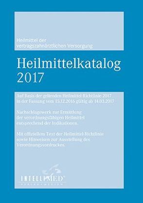 Heilmittelkatalog 2017 – Heilmittel der vertragszahnärztlichen Versorgung