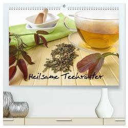 Heilsame Teekräuter (hochwertiger Premium Wandkalender 2024 DIN A2 quer), Kunstdruck in Hochglanz von Rau,  Heike