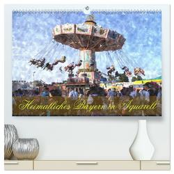 Heimatliches Bayern in Aquarell CH-Version (hochwertiger Premium Wandkalender 2024 DIN A2 quer), Kunstdruck in Hochglanz von Schneller,  Helmut