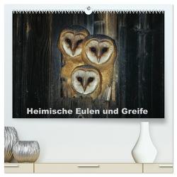 Heimische Eulen und Greife (hochwertiger Premium Wandkalender 2024 DIN A2 quer), Kunstdruck in Hochglanz von Bachmeier,  Günter