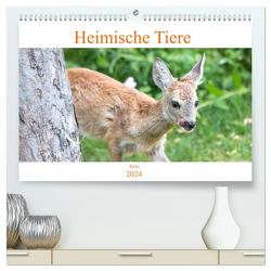 Heimische Tiere – Rehe (hochwertiger Premium Wandkalender 2024 DIN A2 quer), Kunstdruck in Hochglanz von pixs:sell,  pixs:sell