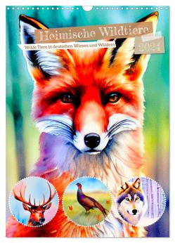Heimische Wildtiere 2024 (Wandkalender 2024 DIN A3 hoch), CALVENDO Monatskalender von Lehmann,  Steffani
