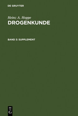 Heinz A. Hoppe: Drogenkunde / Supplement von Hoppe,  Heinz A.