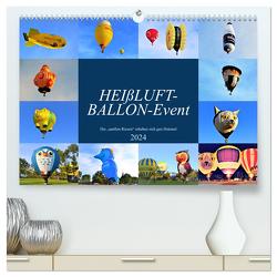 HEIßLUFT-BALLON-Event (hochwertiger Premium Wandkalender 2024 DIN A2 quer), Kunstdruck in Hochglanz von Klünder,  Günther