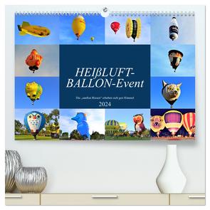 HEIßLUFT-BALLON-Event (hochwertiger Premium Wandkalender 2024 DIN A2 quer), Kunstdruck in Hochglanz von Klünder,  Günther