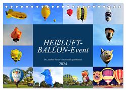 HEIßLUFT-BALLON-Event (Tischkalender 2024 DIN A5 quer), CALVENDO Monatskalender von Klünder,  Günther