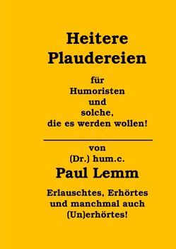 Heitere Plaudereien von Lemm,  Paul