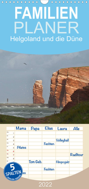 Familienplaner Helgoland und die Düne (Wandkalender 2022 , 21 cm x 45 cm, hoch) von el.kra-photographie