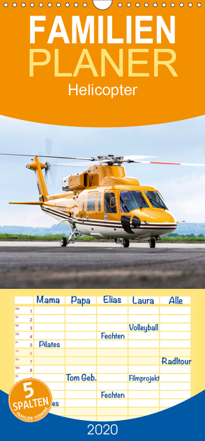 Helicopter – Familienplaner hoch (Wandkalender 2020 , 21 cm x 45 cm, hoch) von Neubert,  Jens