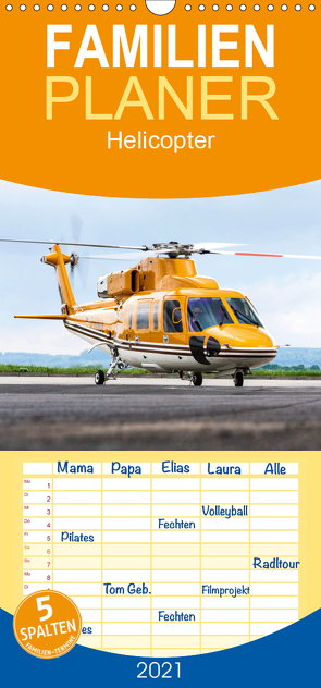 Helicopter – Familienplaner hoch (Wandkalender 2021 , 21 cm x 45 cm, hoch) von Neubert,  Jens